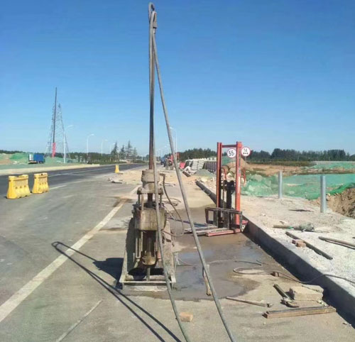 天长公路高聚物注浆加固